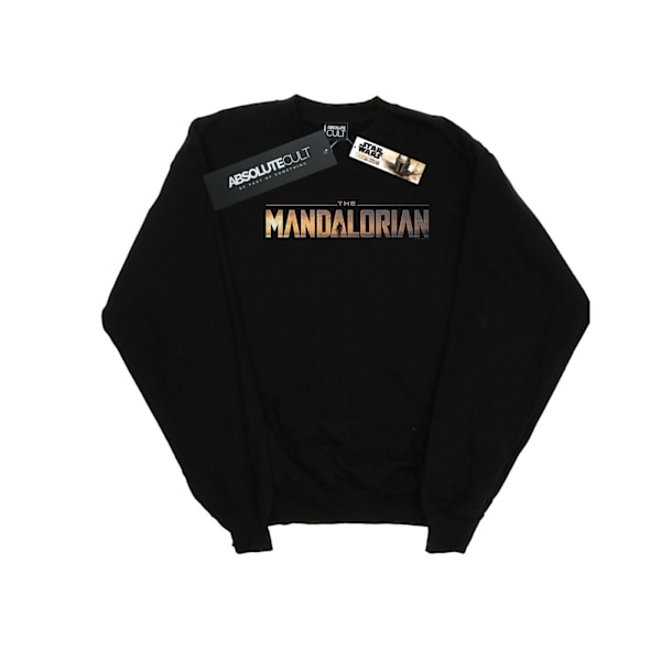Star Wars Boys The Mandalorian Series Logo Sweatshirt 7-8 år Black 7-8 Years