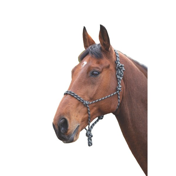 Shires Rope Horse Headcollar One Size Svart/Vit Black/White One Size