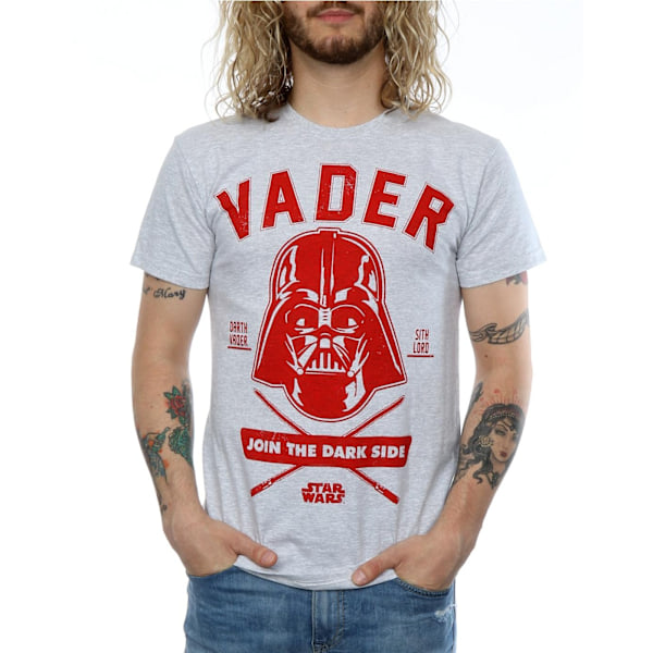 Star Wars Darth Vader Collegiate T-shirt S Heather Grey för män Heather Grey S