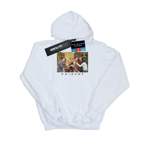 Friends Mens Group Photo Apartment Hoodie XL Vit White XL