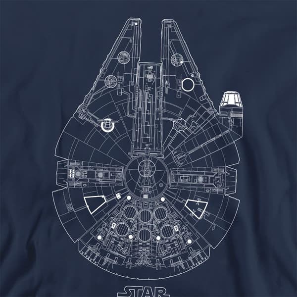 Star Wars Unisex Vuxen Millenium Lines Sweatshirt S Marinblå Navy S