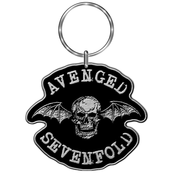 Avenged Sevenfold Death Bat Emalj Nyckelring One Size Svart/Vit Black/White One Size