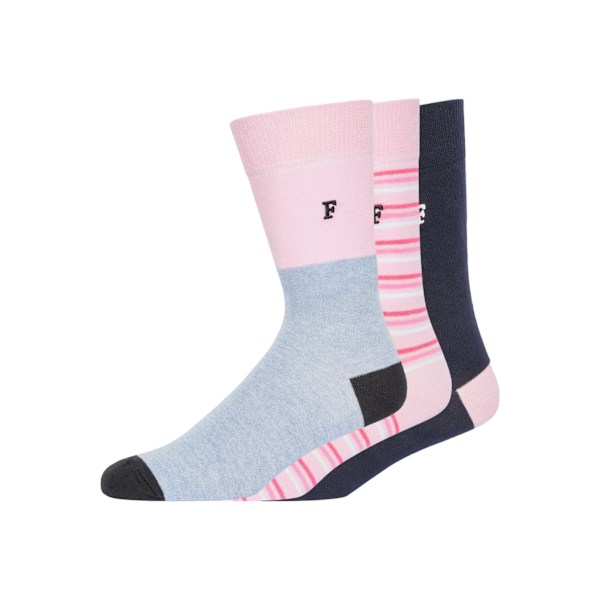 French Connection Unisex Vuxen Vattenfall Assorterade Designer Strumpor Pink/Grey/Black One Size