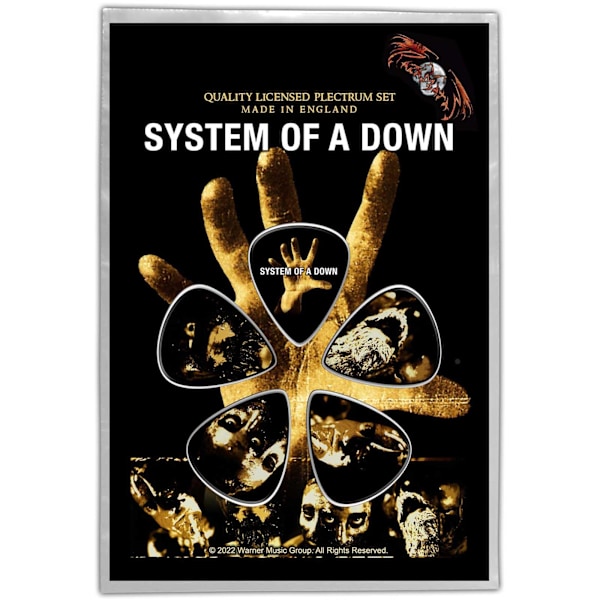 System Of A Down Hand Plectrum (5-pack) One Size Svart/Gul Black/Yellow One Size