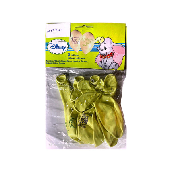 Dumbo printed ballong (paket med 8) One Size Gul Yellow One Size