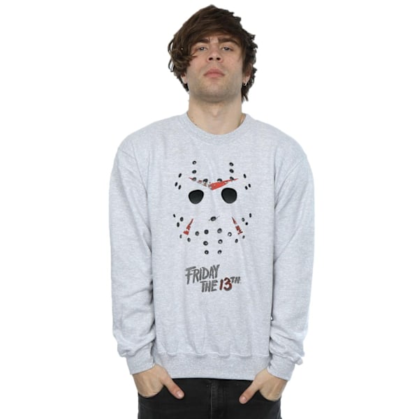 Fredag den 13:e herr Jason Hockey Mask Sweatshirt S Sports Grey Sports Grey S