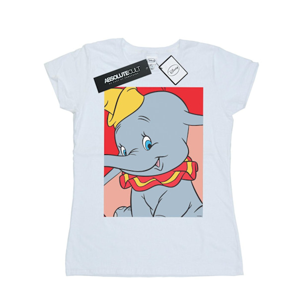 Disney Dam/Damer Dumbo Porträtt Bomull T-shirt XXL Vit White XXL