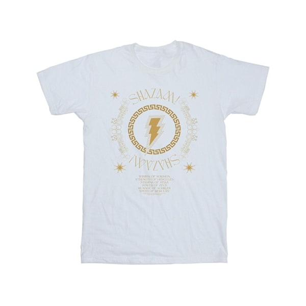 DC Comics Shazam Fury Of The Gods Golden Spiral Chest T-shirt för män White XL