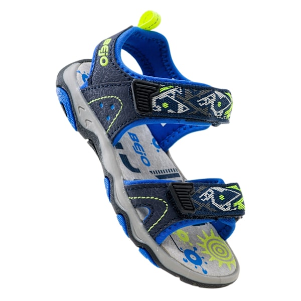 Bejo Barn/Kids Elsi Lädersandaler 7.5 UK Barn Navy/Lake Navy/Lake Blue/Lime 7.5 UK Child
