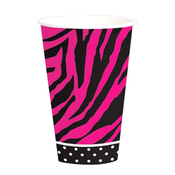 Creative Converting Pink Zebra Boutique Party Cups (paket med 8) Pink One Size