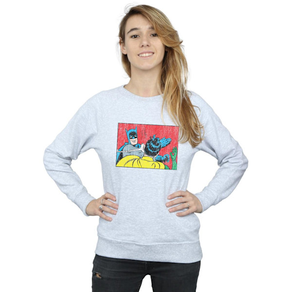 DC Comics Dam/Kvinnor Batman Robin Slap Sweatshirt S Sports G Sports Grey S