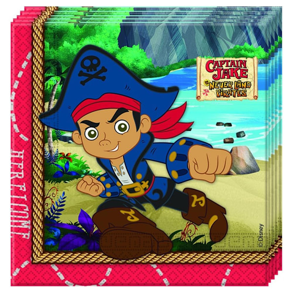 Jake och piraterna i landet Ingenstans engångsservetter (20-pack) Multicoloured One Size