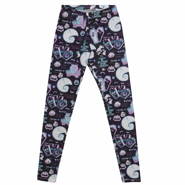 Nightmare Before Christmas Damleggings för kvinnor/damer XL Flerfärgad Multicoloured XL