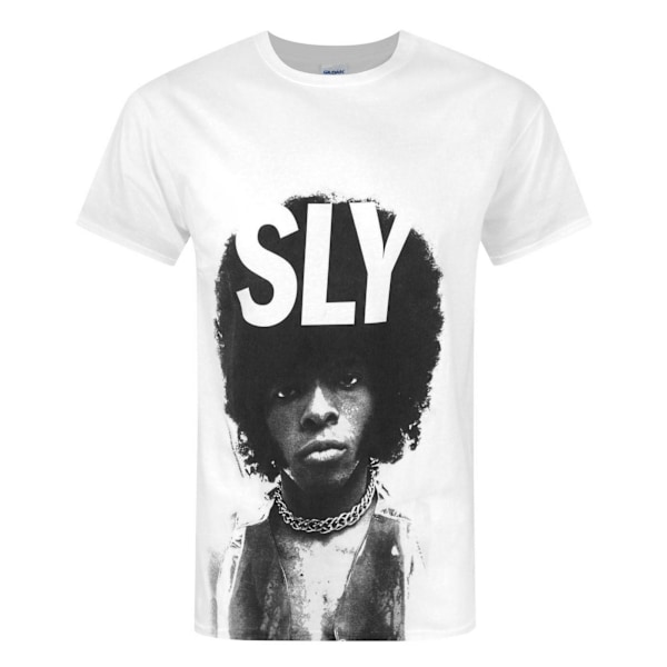 Sly Stone Herr Porträtt T-shirt S Vit White S