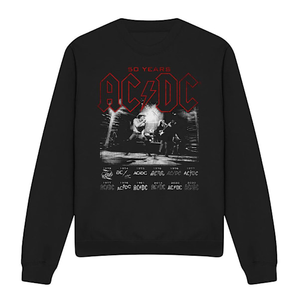 AC/DC Unisex Vuxen Logo Stack Sweatshirt XL Svart Black XL