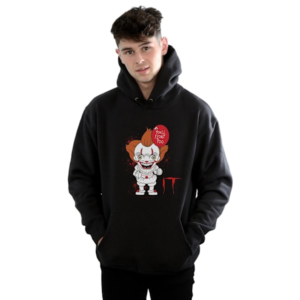 It Mens Chibi You´ll Float Too Hoodie XXL Svart Black XXL