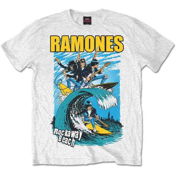 Ramones Unisex Vuxen Rockaway Beach T-shirt M Vit White M