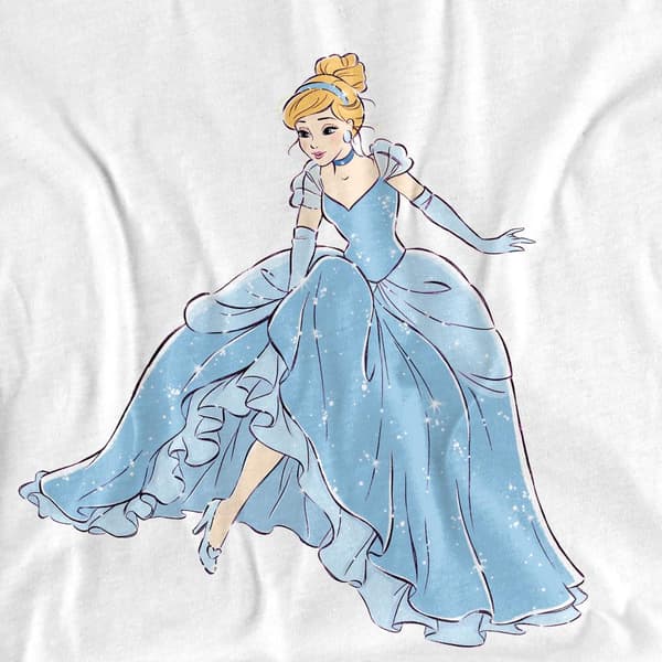 Cinderella Dam/Dam Sparkling T-Shirt M Vit White M