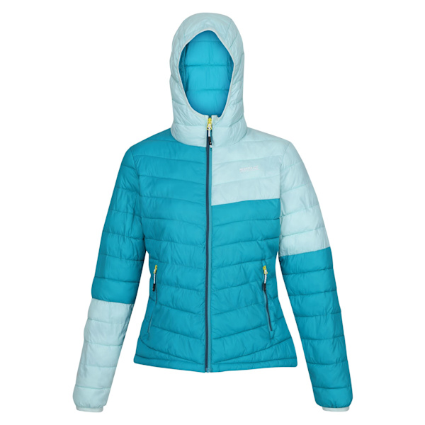 Regatta Dam/Kvinnor Hillpack II Huvförsedd Vadderad Jacka 12 UK Tahoe Blå/Blekt Aqua Tahoe Blue/Bleached Aqua 12 UK
