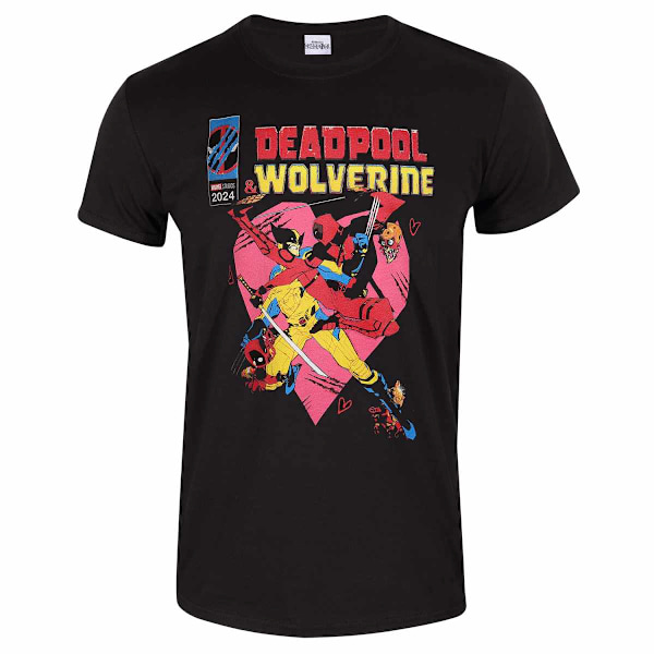 Deadpool & Wolverine Unisex Vuxen True Love T-Shirt L Svart Black L