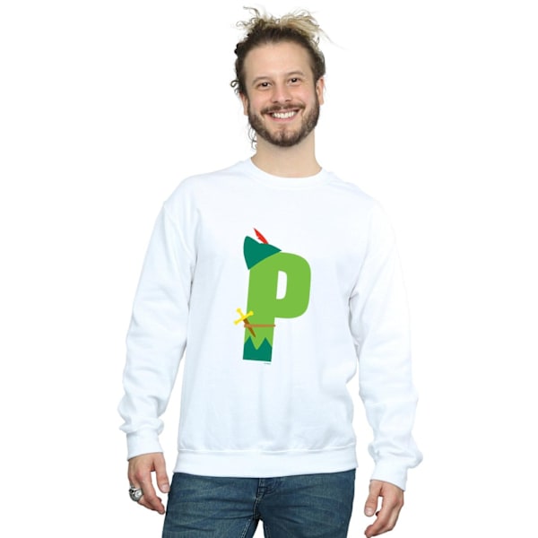 Disney Herr Alphabet P Är För Peter Pan Sweatshirt L Vit White L