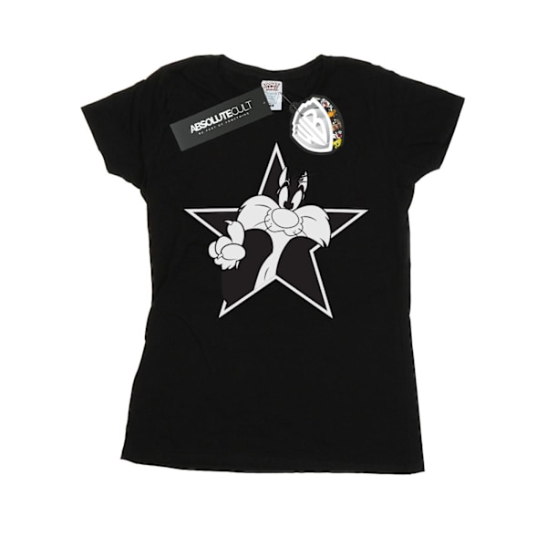 Looney Tunes Dam/Dam Sylvester Mono Star Bomull T-shirt M Black M