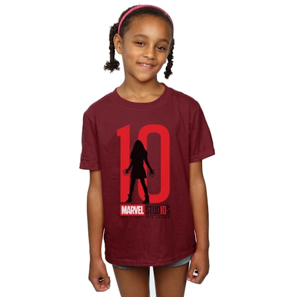 Marvel Studios Flickor 10 År Scarlet Witch Bomull T-shirt 3-4 Burgundy 3-4 Years