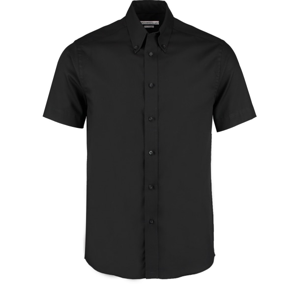 Kustom Kit Herr Premium Oxford skräddarsydd skjorta 16in Svart Black 16in