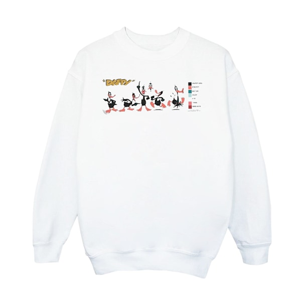 Looney Tunes Herr Daffy Duck Färgkod Sweatshirt 3XL Vit White 3XL