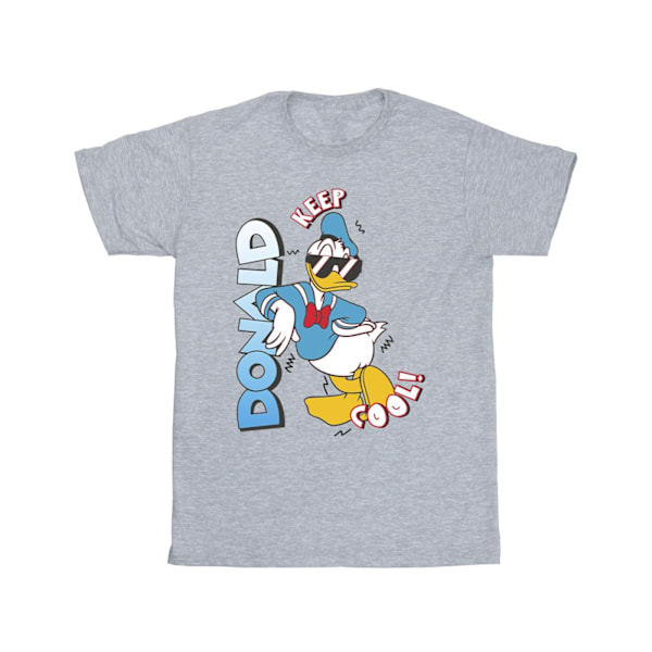 Disney Girls Donald Duck Cool Cotton T-Shirt 7-8 år Sports G Sports Grey 7-8 Years