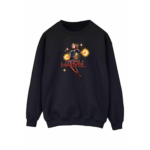 Marvel Damkläder/Dam Captain Marvel Carol Danvers Sweatshirt XL Black XL