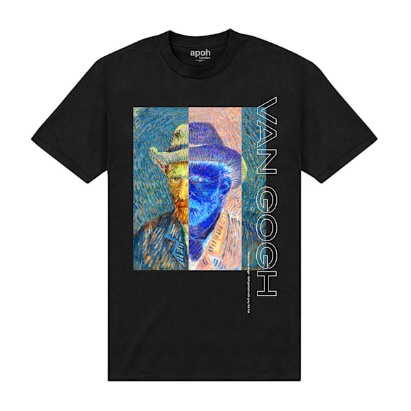 Apoh Unisex Vuxen Grå Filt Hatt Vincent Van Gogh T-Shirt XXL Svart Black XXL