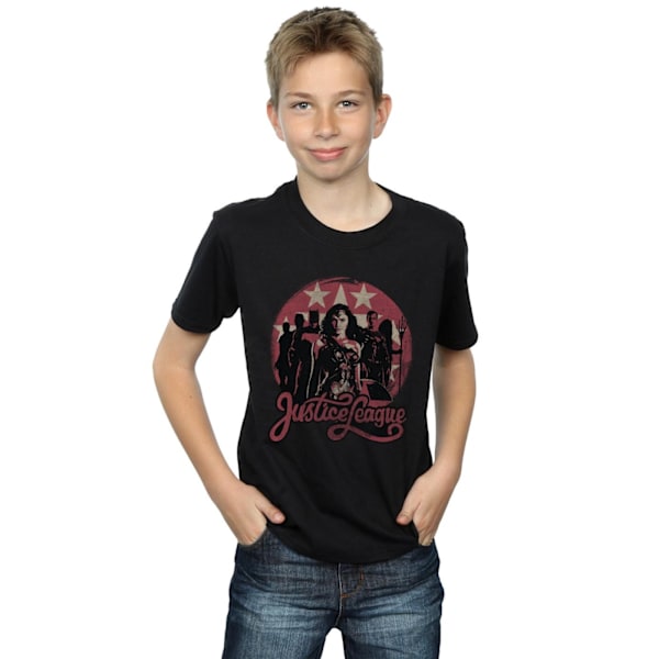 DC Comics Boys Justice League Movie Group Pose T-Shirt 9-11 År Black 9-11 Years