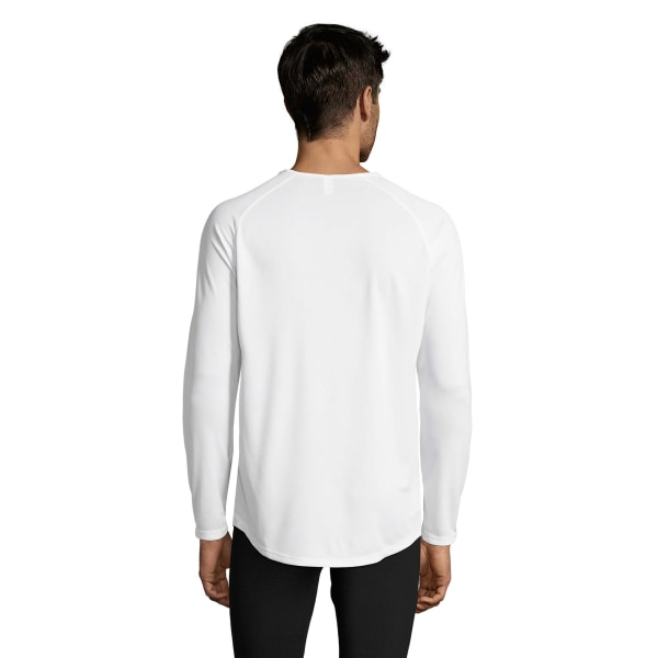 SOLS Sportig Långärmad Performance T-shirt för män 3XL Vit White 3XL