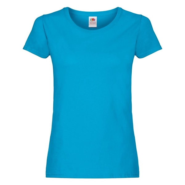 Fruit of the Loom Dam/Dam Lady Fit Kortärmad T-shirt Azure Blue L