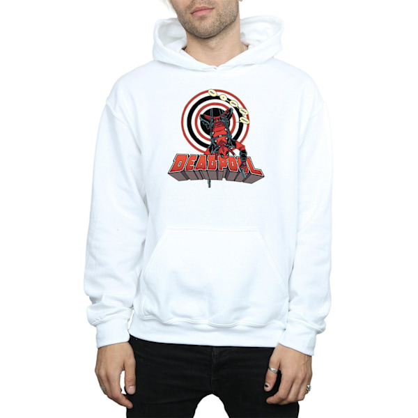 Marvel Deadpool Upside Down Hoodie S Vit White S