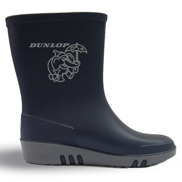 Dunlop Elephant Wellington Boots för barn/barn 4 UK Blå/Grå Blue/Grey 4 UK