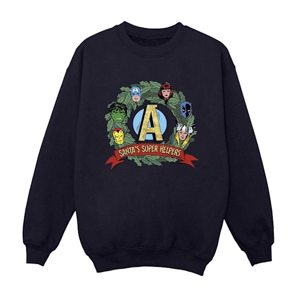 Marvel Herr Santa´s Super Helpers Sweatshirt S Marinblå Navy Blue S