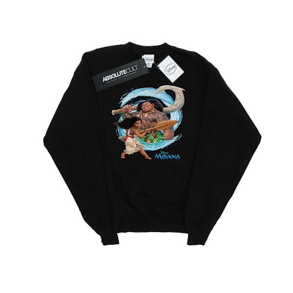 Disney Dam/Kvinnor Moana Och Maui Wave Sweatshirt S Svart Black S