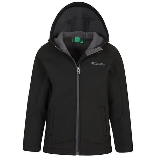Mountain Warehouse Exodus Vattenavvisande Softshelljacka för Barn Black 11-12 Years