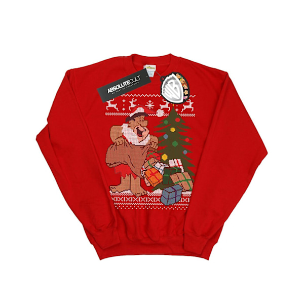 The Flintstones Girls Jul Fair Isle Sweatshirt 12-13 År Red 12-13 Years