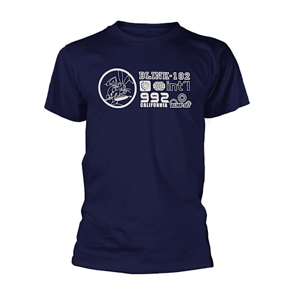 Blink 182 Unisex Vuxen Internationell T-shirt S Blå Blue S