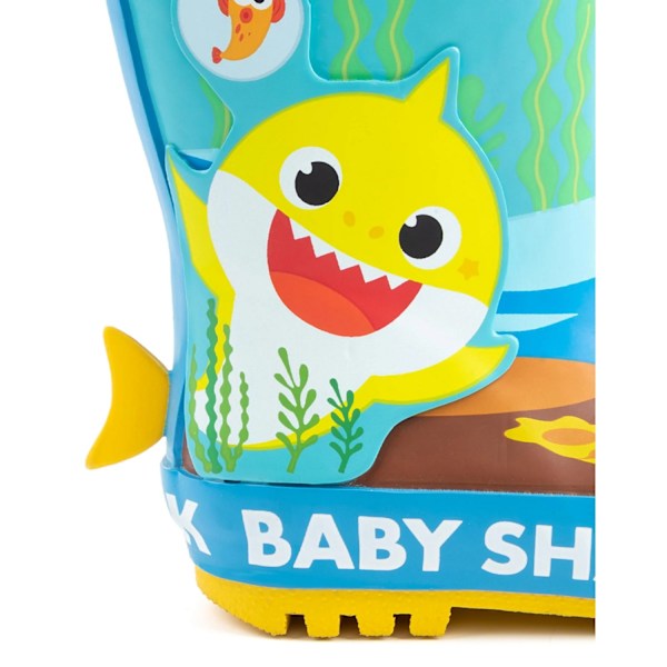 Baby Shark Barn/Barn Wellington Stövlar 5 UK Barn Blå/Gul Blue/Yellow 5 UK Child