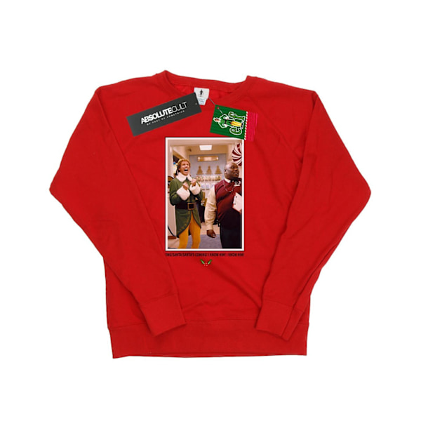 Elf Dam/Damer OMG Santa Foto Sweatshirt XL Röd Red XL