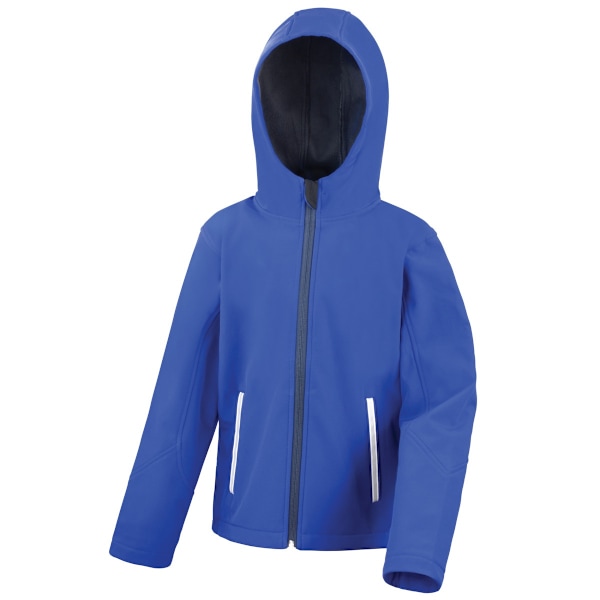 Result Core Kids Unisex Junior Hooded Softshell Jacka 7/8 Roya Royal/Navy 7/8