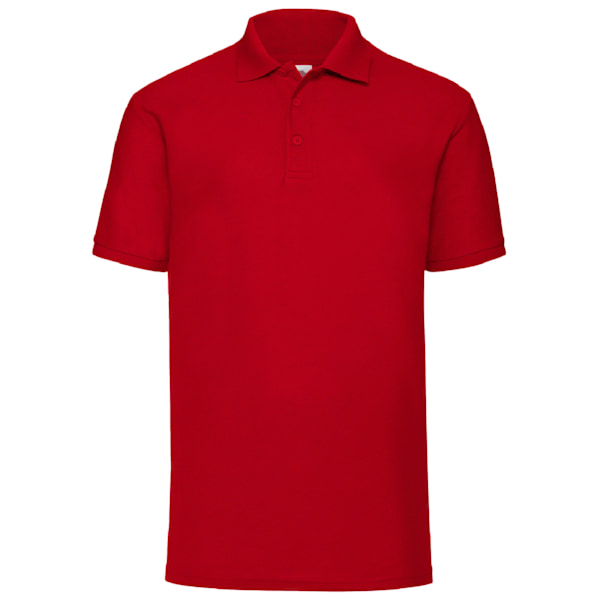 Fruit Of The Loom Herr 65/35 Pique Kortärmad Polotröja M Röd Red M