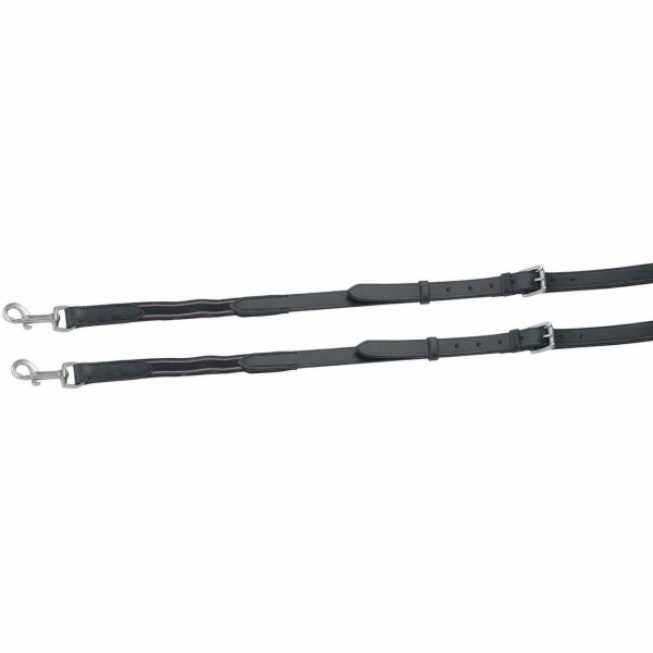 Aviemore Leather Horse Side Reins 32in x 0,6in Black Black 32in x 0.6in