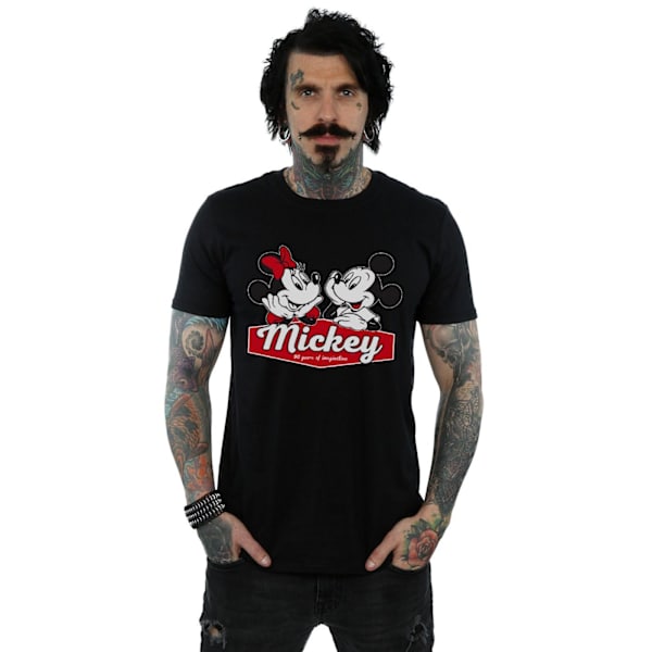 Disney Herr Mickie Och Minnie 90 År T-Shirt S Svart Black S