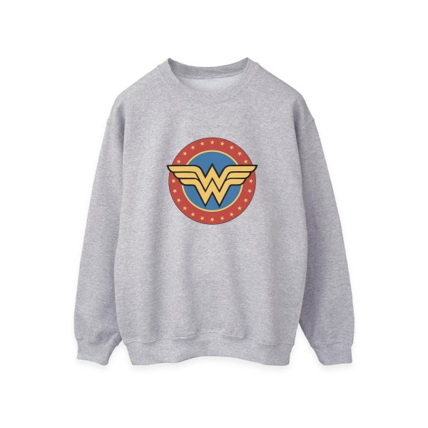 Wonder Woman Dam/Dam Logotyp Heather Sweatshirt S Heather Gr Heather Grey S