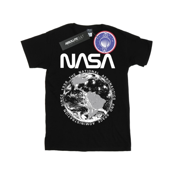 NASA Womens/Ladies Planet Earth Cotton Boyfriend T-shirt M Blac Black M